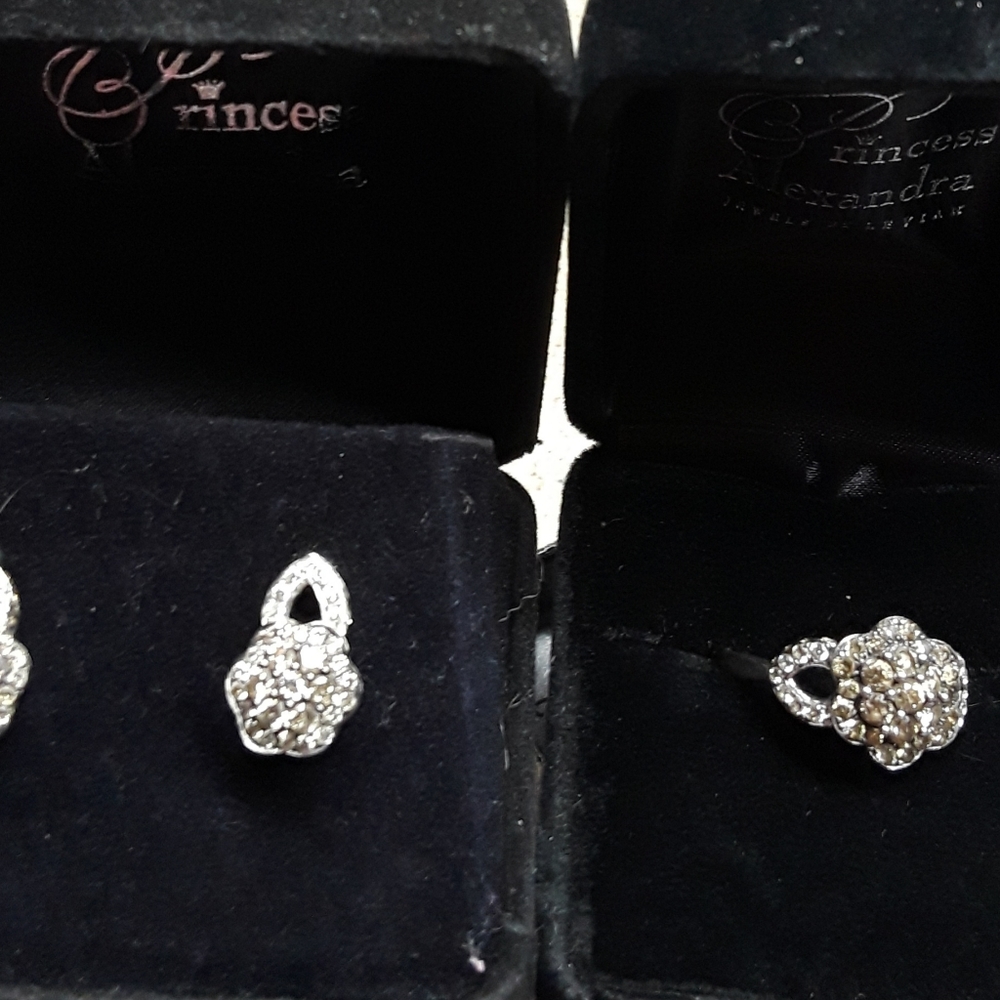 Princess Alexandra by Levian Chocolate and White Diamond Earrings - Picture 5 of 5